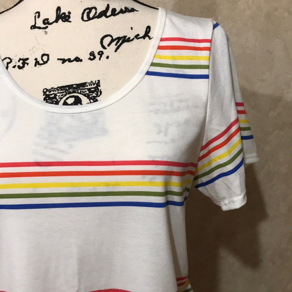 rainbow striped short sleeved tee | LuLaRoe Classic Tee